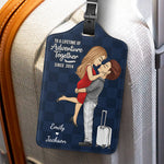 Traveling Together - Travel Personalized Custom Luggage Tag - Holiday Vacation Gift, Gift For Adventure Travel Lovers, Husband Wife, Anniversary