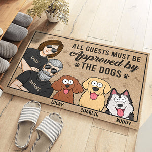 The Dog Rules This House - Dog Personalized Custom Home Decor Decorative Mat - House Warming Gift, Gift For Pet Owners, Pet Lovers