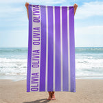 Our Colorful Summer Days - Bestie Personalized Custom Beach Towel - Gift For Best Friends, BFF, Sisters