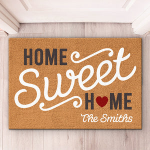 Home Sweet Home - Family Personalized Custom Home Decor Decorative Mat - House Warming Gift For Family Members