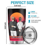 All Because Two People Swiped Right - Couple Personalized Custom Tumbler - Gift For Husband Wife, Anniversary