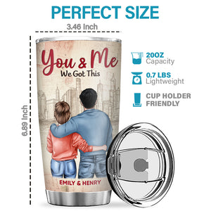 Love Made Us Forever Together - Couple Personalized Custom Tumbler - Gift For Husband Wife, Anniversary
