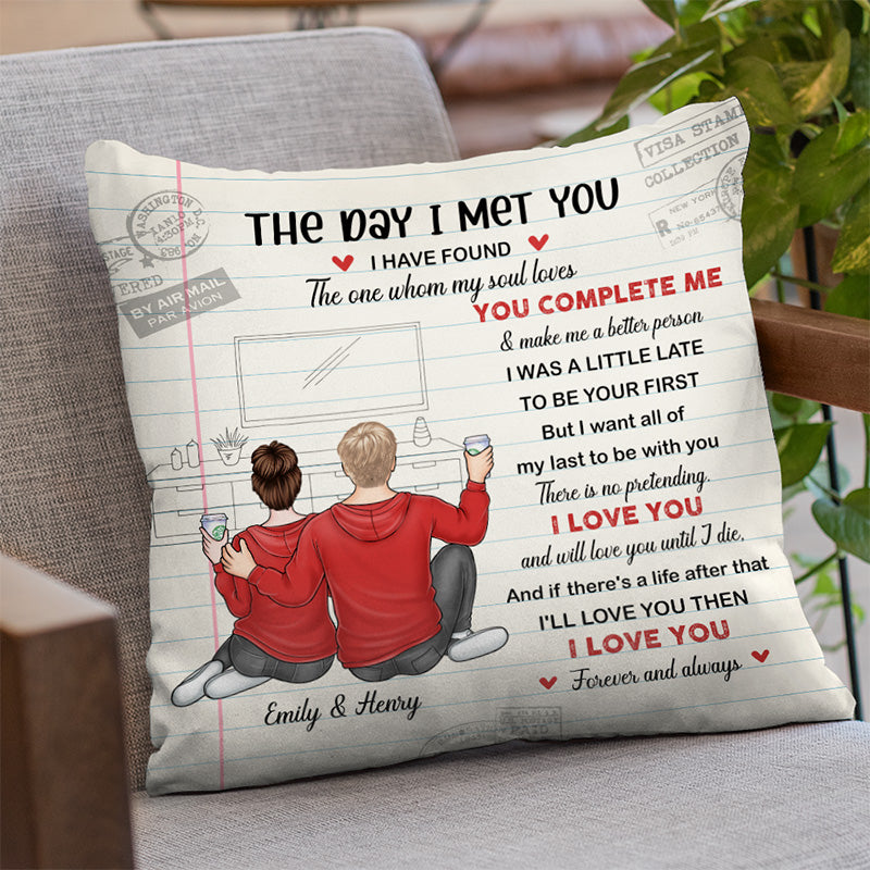 There Is No Pretending I Love You - Couple Personalized Custom Pillow - Gift For Husband Wife, Anniversary
