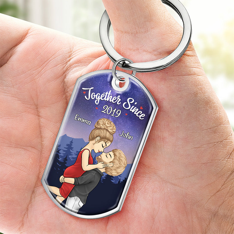 I Need You Here with Me - Couple Personalized Custom Keychain - Gift for Husband Wife, Anniversary - PawfectHouses.com