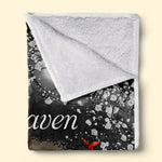Custom Photo A Hug From Heaven - Memorial Personalized Custom Blanket - Christmas Gift, Sympathy Gift For Family