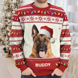 Custom Photo Pet Is Your Best Friend - Dog & Cat Personalized Custom Ugly Sweatshirt - Unisex Wool Jumper - Christmas Gift For Pet Owners, Pet Lovers