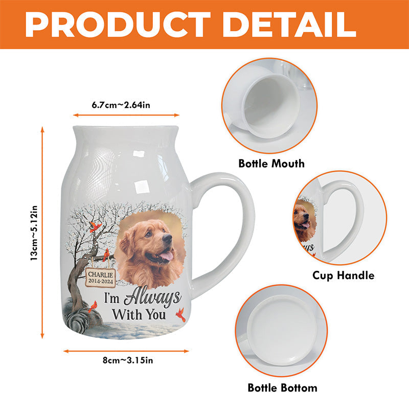 Custom Photo A Symbol Of A Life And Love Remembered - Memorial Personalized Custom Home Decor Flower Vase - Sympathy Gift For Pet Owners, Pet Lovers