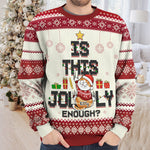 Is This Jolly Enough - Cat Personalized Custom Ugly Sweatshirt - Unisex Wool Jumper - Christmas Gift For Pet Owners, Pet Lovers