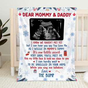 Custom Photo Our Little Secret - Family Personalized Custom Baby Blanket - Christmas Gift For First Parents