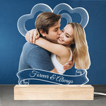 Custom Photo Romantic Gifts for Couples - Personalized 3D LED Light