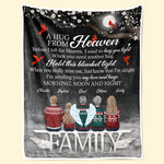 A Hug From Heaven - Memorial Personalized Custom Blanket - Christmas Gift, Sympathy Gift For Family Members