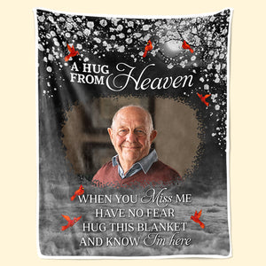 Custom Photo Consider It A Big Hug - Memorial Personalized Custom Blanket - Christmas Gift, Sympathy Gift For Family Members