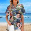 Custom Photo My American Spirit - Family Personalized Custom Unisex Patriotic Tropical Hawaiian Aloha Shirt - Independence Day, 4th Of July, Summer Vacation Gift, Gift For Family Members, Pet Owners, Pet Lovers