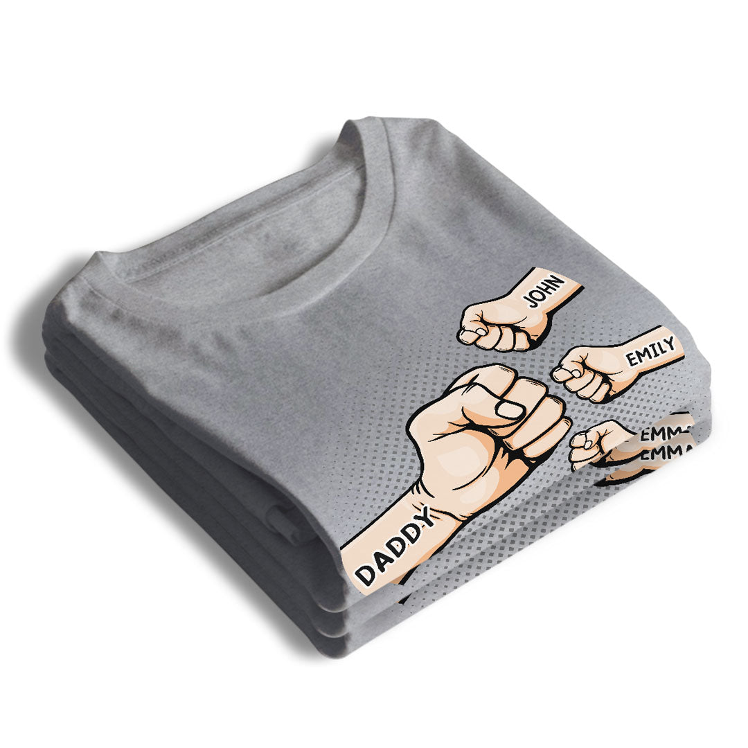 Thank You For Being Our Dad - Family Personalized Custom Unisex T-shirt Designed By Nutritious Direction