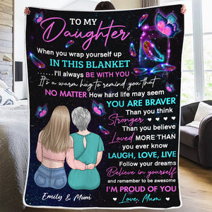 Like Mother Like Daughter - Family Personalized Custom Blanket - Christmas Gift From Mom
