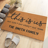 Our Life Our Story Our Home - Family Personalized Custom Decorative Mat - Gift For Family Members