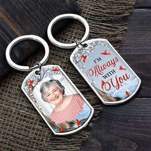 Custom Photo Carry You With Me Until I See You Again - Memorial Personalized Custom Keychain - Sympathy Gift For Family Members