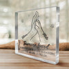 Talk To The Paw - Memorial Personalized Custom Square Shaped Acrylic Plaque - Sympathy Gift, Gift For Pet Owners, Pet Lovers