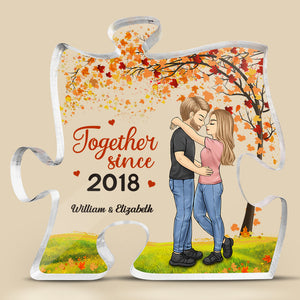 You're The Only One - Couple Personalized Custom Puzzle Shaped Acrylic Plaque - Gift For Husband Wife, Anniversary