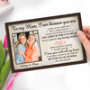 Custom Photo I Am Because You Are - Family Personalized Custom 2-Layered Wooden Plaque With Stand - House Warming Gift For Mom