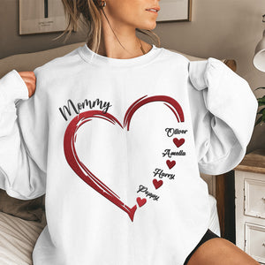 The Best Mom Get Promoted To Grandma - Family Personalized Custom Unisex Embroidered T-shirt, Sweatshirt - Gift For Mom, Grandma