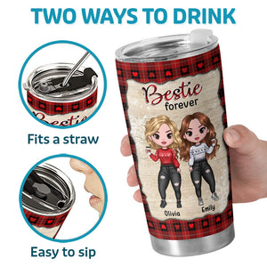 Our Friendship Is A True Blessing To Me - Bestie Personalized Custom Tumbler - Christmas Gift For Best Friends, BFF, Sisters