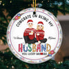 You Are My Christmas Wish - Couple Personalized Custom Ornament - Ceramic Round Shaped - Christmas Gift For Husband Wife, Anniversary