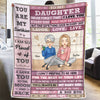 To My Beautiful Daughter - Family Personalized Custom Blanket - Christmas Gift From Mom