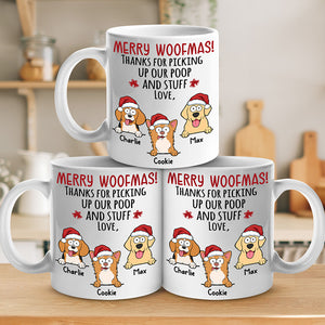 Thanks For Picking Up Our Poop - Dog Personalized Custom Mug - Christmas Gift For Pet Owners, Pet Lovers
