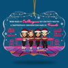 Work Made Us Colleagues - Coworker Personalized Custom Ornament - Acrylic Benelux Shaped - Christmas Gift For Coworkers, Work Friends, Colleagues