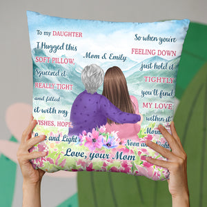 My Sweet Daughter - Family Personalized Custom Pillow - Birthday Gift From Mom