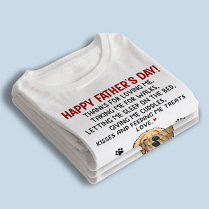 Thanks For Kissing And Feeding Us - Dog Personalized Custom Unisex T-shirt, Hoodie, Sweatshirt - Father's Day, Gift For Pet Owners, Pet Lovers