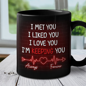 Our Love Is Magic - Couple Personalized Custom Black Mug - Gift For Husband Wife, Anniversary