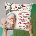 Custom Photo In My Dreams I See You - Memorial Personalized Custom Pillow - Sympathy Gift For Family Members