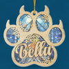 Meowy Woofmas - Dog & Cat Personalized Custom Ornament - Acrylic Paw Shaped - Christmas Gift, Sympathy Gift For Pet Owners, Pet Lovers