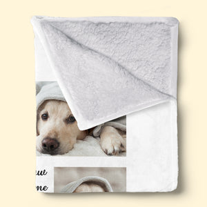 Custom Photo I'm Right Here In Your Heart - Memorial Personalized Custom Blanket - Sympathy Gift For Pet Owners, Pet Lovers