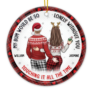 I'm So Glad We Decided To Ruin Our Friendship - Couple Personalized Custom Ornament - Ceramic Round Shaped - Christmas Gift For Husband Wife, Anniversary