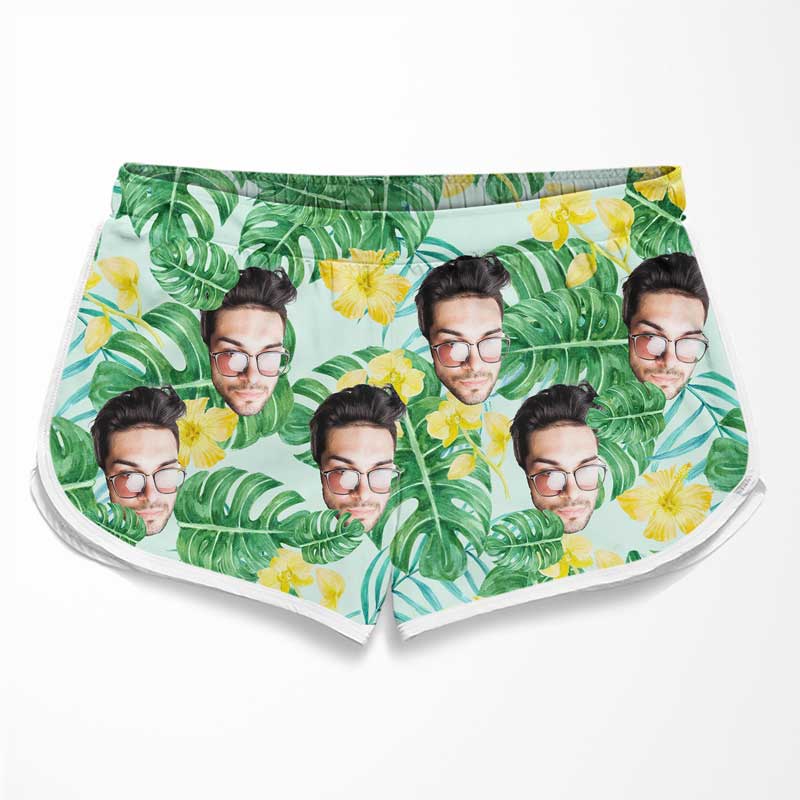 Custom Photo Our Beloved Summer - Personalized Couple Beach Shorts - Gift For Couples, Husband Wife