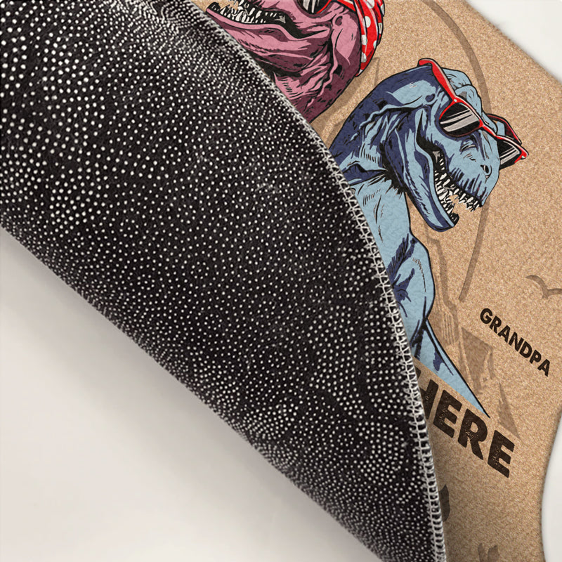 Grandkids Spoiled Here - Family Personalized Custom Home Decor Decorative Mat - House Warming Gift, Gift For Grandpa, Grandma