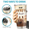 Our Home Ain't No Castle Our Life Ain't No Fairy Tale - Couple Personalized Custom Tumbler - Gift For Couple, Husband Wife, Anniversary, Engagement, Wedding, Marriage Gift