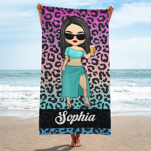 Endless Sun Endless Fun - Bestie Personalized Custom Beach Towel - Gift For Best Friends, BFF, Sisters