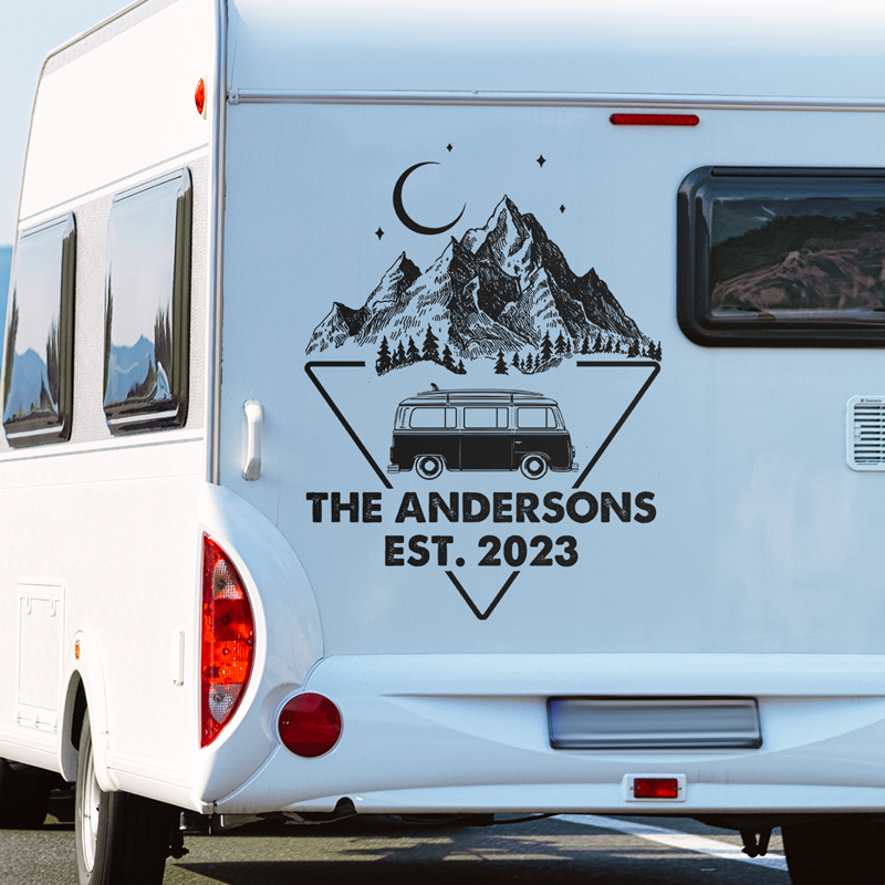 Camping Is My Therapy In Nature's Embrace - Camping Personalized Custom RV Decal - Gift For Camping Lovers