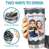 I Promise To Always Be By Your Side - Couple Personalized Custom Tumbler - Gift For Husband Wife, Anniversary