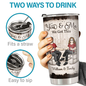From Our First Kiss Till Our Last Breath - Couple Personalized Custom Tumbler - Gift For Husband Wife, Anniversary