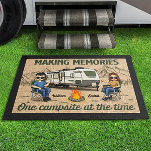 Husband And Wife, Camping Partners For Life - Camping Personalized Custom Home Decor Decorative Mat - House Warming Gift For Husband Wife, Camping Lovers