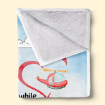 Best Wishes & Hugs - Family Personalized Custom Blanket - Birthday Gift From Mom, Grandma