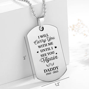 Custom Photo I Miss You  - Memorial Personalized Custom Necklace - Sympathy Gift, Gift For Family Members