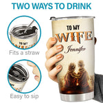 I Married You Because I Cannot Live Without You - Couple Personalized Custom Tumbler - Gift For Couple, Husband Wife, Anniversary, Engagement, Wedding, Marriage Gift