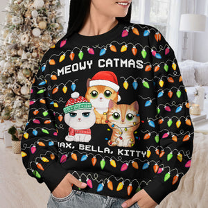 It's The Most Beautiful Time Of Year - Cat Personalized Custom Ugly Sweatshirt - Unisex Wool Jumper - Christmas Gift For Pet Owners, Pet Lovers