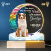 Custom Photo My Hardest Goodbye - Memorial Personalized Custom Shaped 3D LED Light - Sympathy Gift For Pet Owners, Pet Lovers